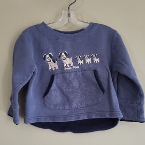 Sneek Peek blue embrodiered puppy sweatshirt